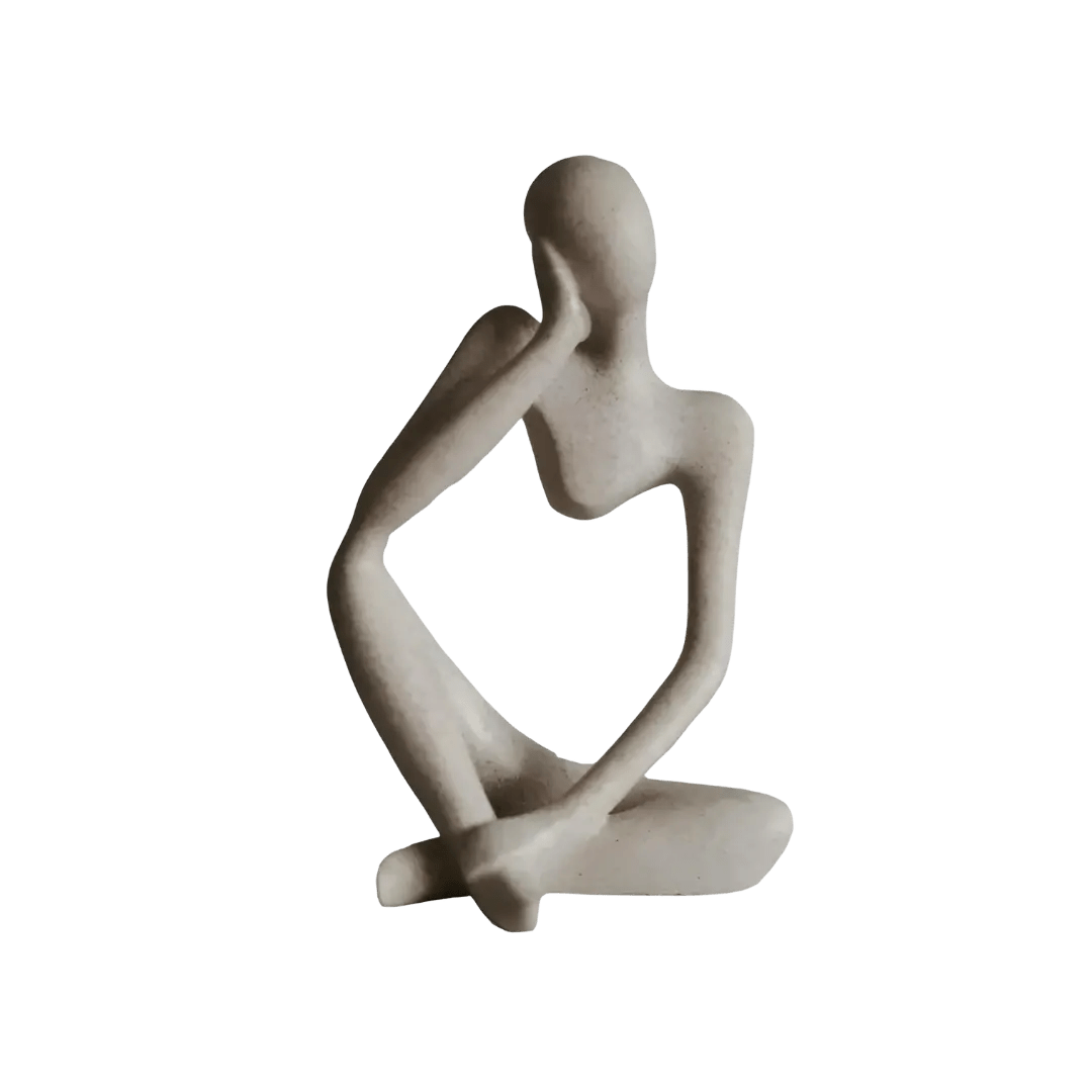 Norvo | Abstract Thinker Resin Sculpture – Hjemmedekorasjon