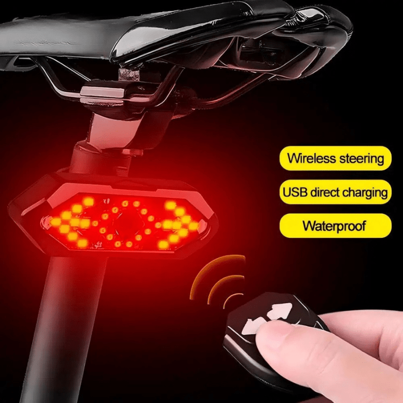 Norvo | BikeGuard Light – Oppladbart sykkel baklys med fjernkontroll og 32 LEDs for maksimal sikkerhet