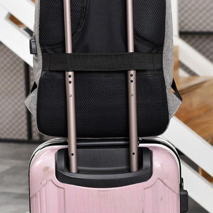 Norvo | 3-pinners lås anti tyveri USB ryggsekk