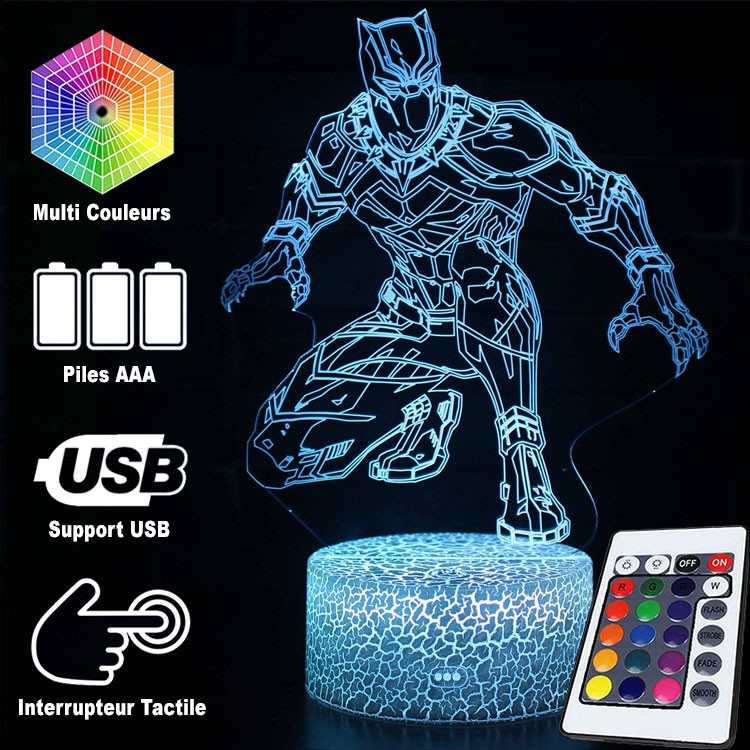 Norvo | 3D Lampe Marvel Black Panther Stealth