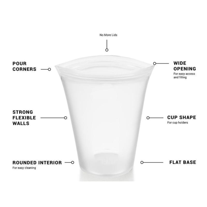 Norvo | Mat- og væskesilikon stående glidelås