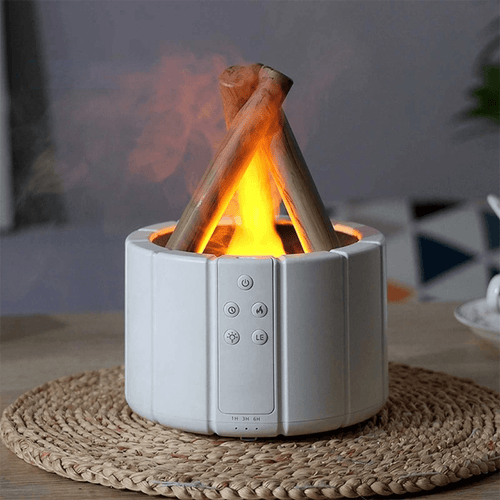 Norvo | AuroMist Ultralyd Flamme Luftfukter | Koselig bål lys luftfukter med aromaterapi funksjon
