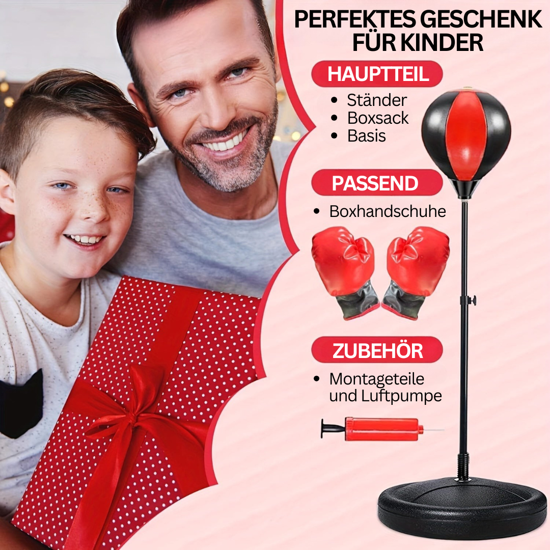 Norvo | BoksFun JuniorSet – Justerbar Boksepose med Hansker for Barn