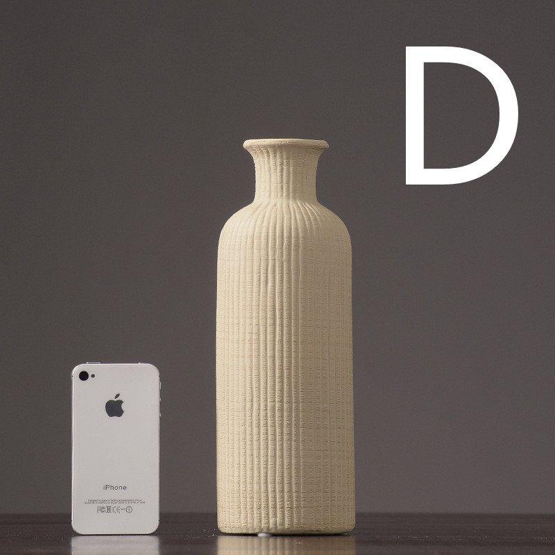 Norvo | Brun Beige Grå Keramikk Blomstervase Potte │ Hjemdekorasjonsartikkel