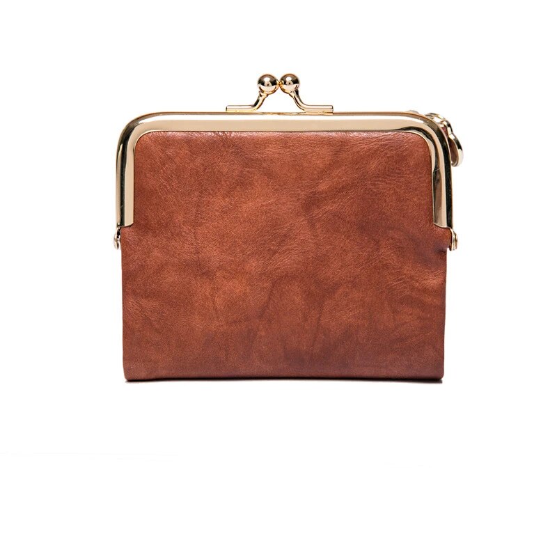 Norvo | Lommebok Veske | Vintage Kiss Lock Lite PU Skinn