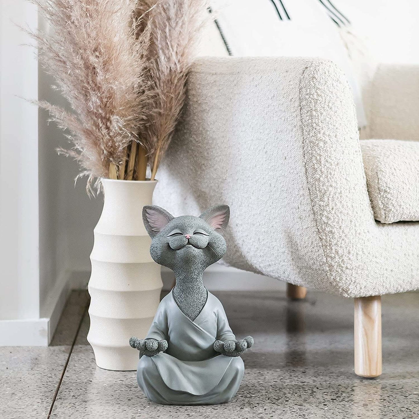 Norvo | Buddha Cat Figurine – Zen Garden Dekorasjon