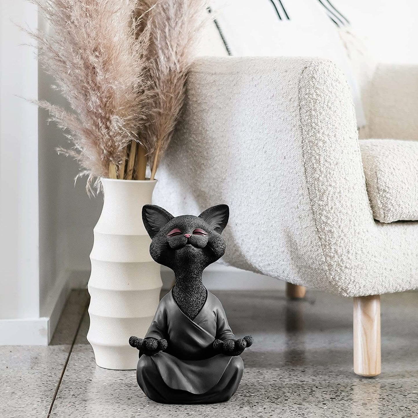 Norvo | Buddha Cat Figurine – Zen Garden Dekorasjon