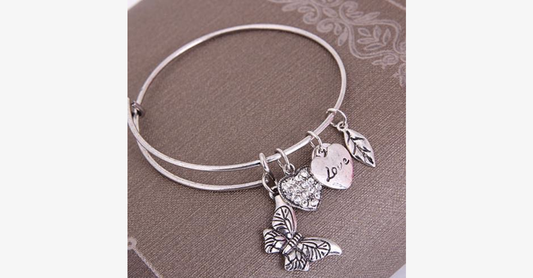 Norvo | Butterfly Love Charm Bracelet