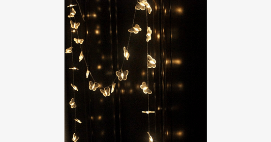 Norvo | 40-LED Festfeiring Aksjebutterfly Lyskilder - Batteridrevet - Perfekt for Fester!