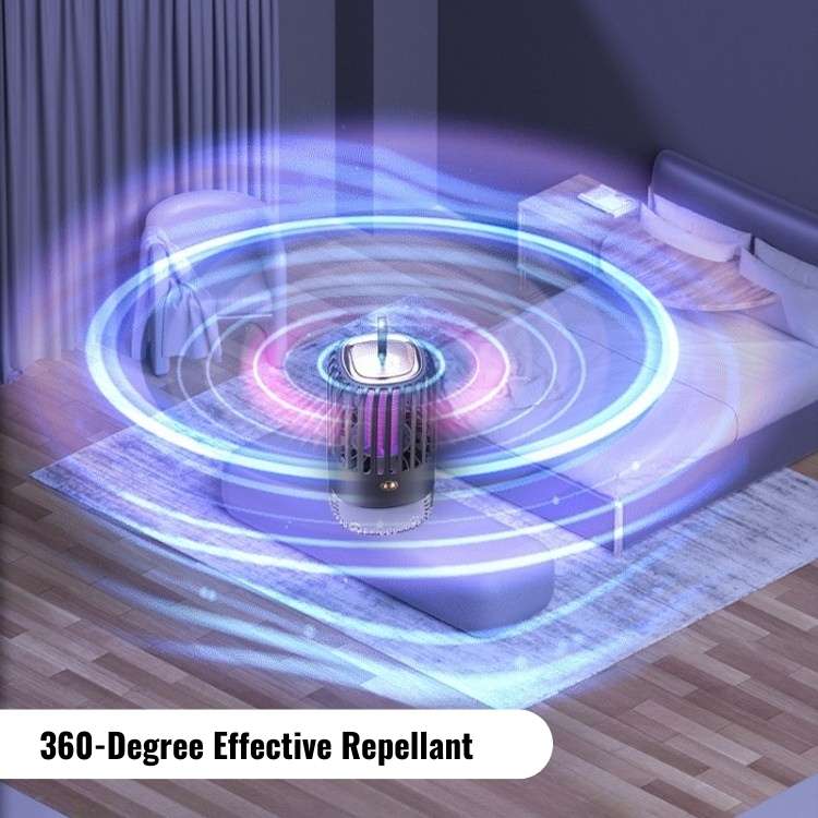 Norvo | BuzzFree Myggrepellentlampe | Kjemikaliefri, USB-oppladbar og ideell for hjem, reise og utendørs bruk