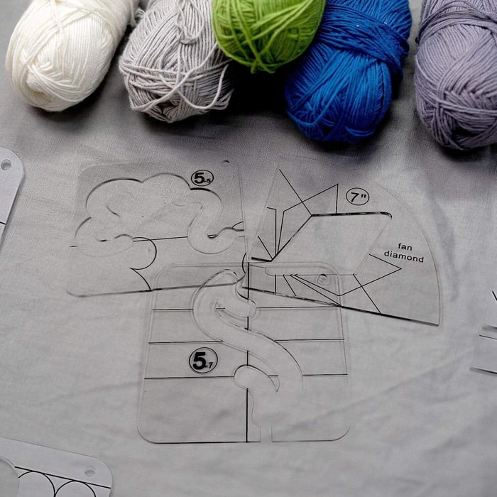 Norvo | Free-Motion Plagg Linjal Sett(12 PCS)