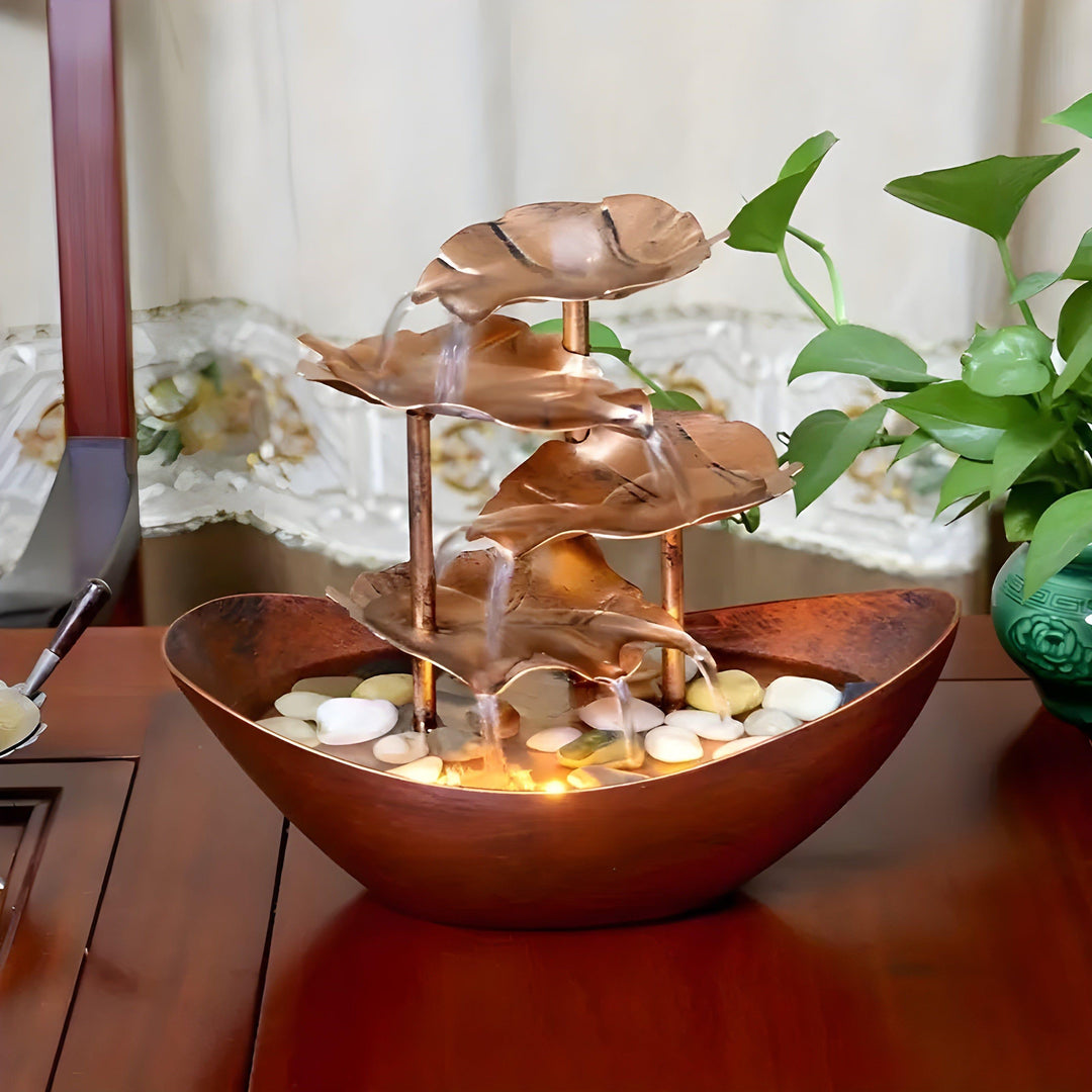 LED dekorativ blad-inspirert fontene Norvo