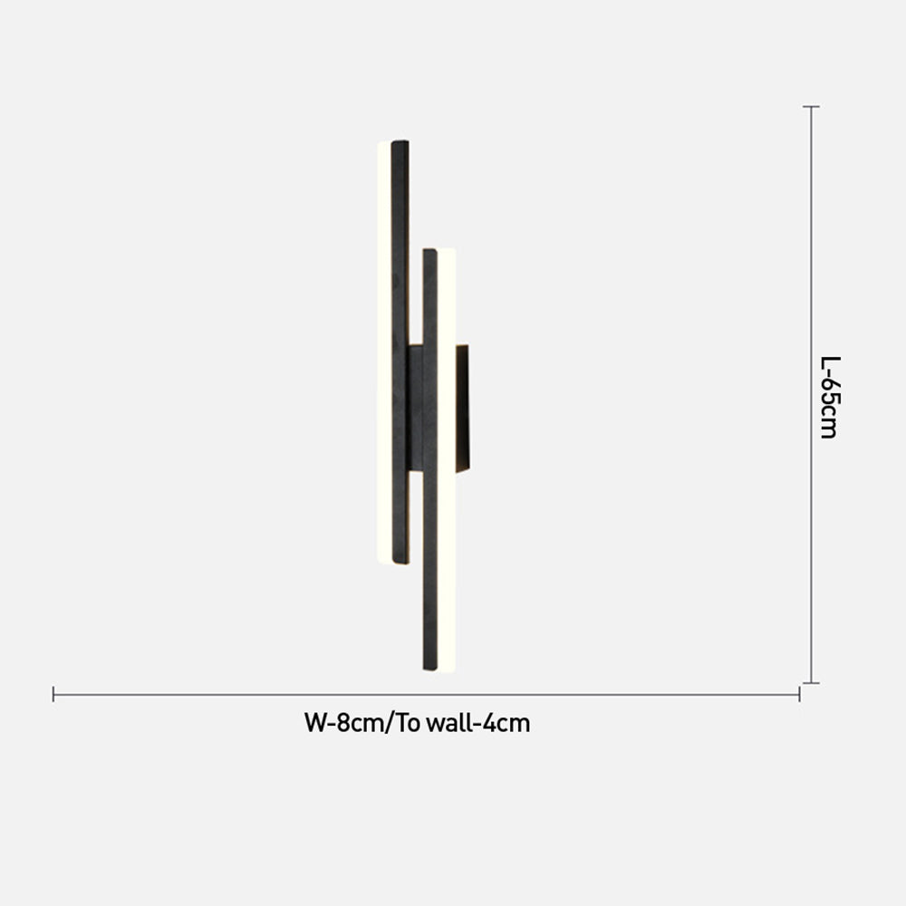 Norvo | LED Vegglampe Akryl Metall Vegglampe Belysningsarmatur