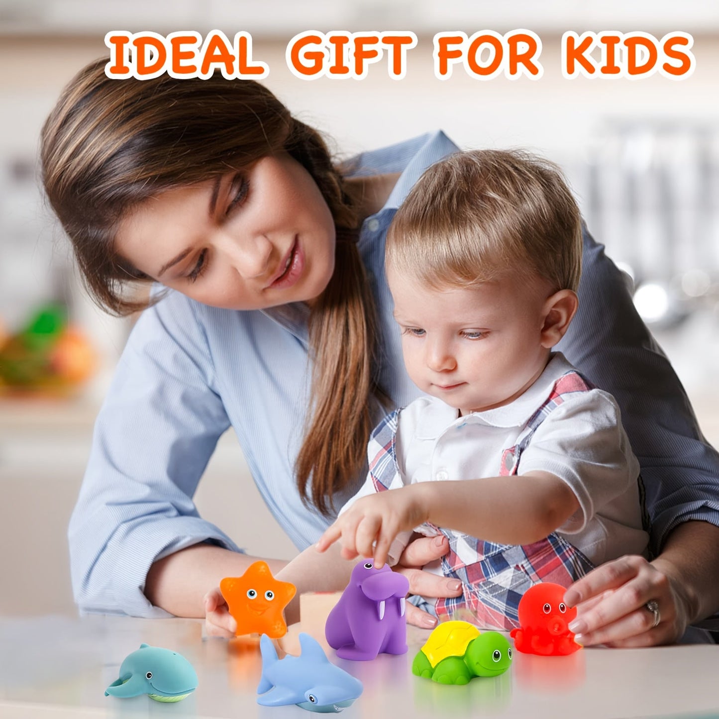 Norvo | Badeleketøy Sett Myke Flytende Dyrefigurer