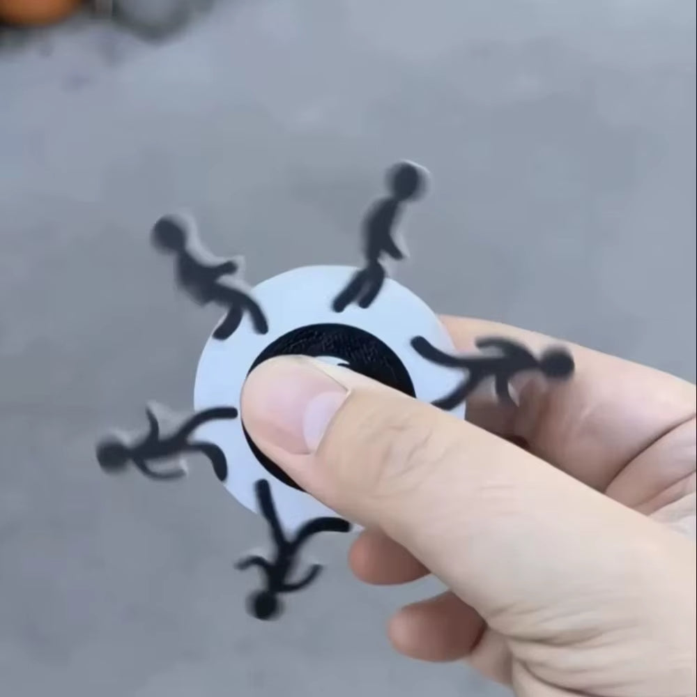 Norvo | Løpende Strekmann Optisk Illusjon Fidget Spinner