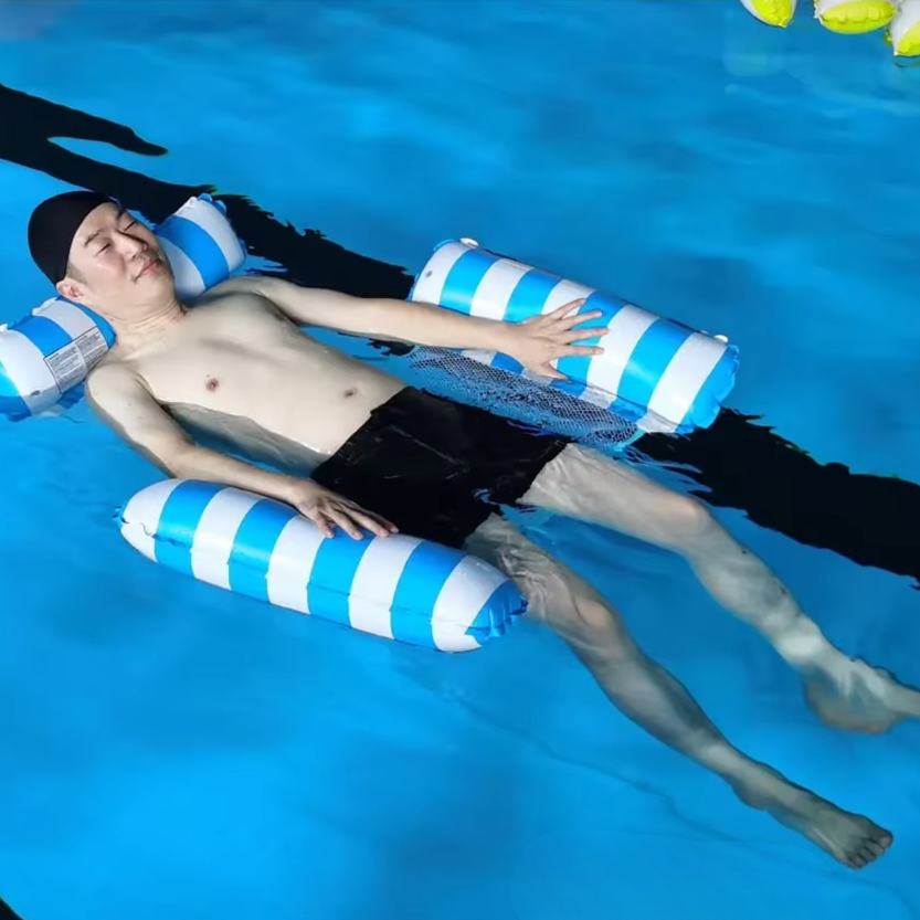 Norvo | Oppblåsbar Vann Hengekøye Recliner Basseng Flyt Lounge Sengeplass