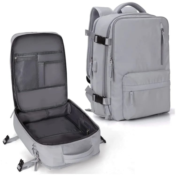 Norvo | Travelliva Kvinners Reise Ryggsekk 35 L | Vanntett & med USB-port | Tyverisikker & Skorom | For Fotturer, Daglig Bruk & Reise