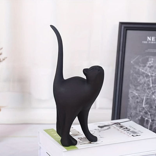 Norvo | Moderne Harpiks Katt Figur – Nordisk Stil Dekor