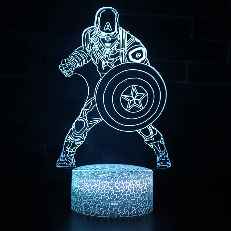 Norvo | 3D Lampe Marvel Captain America Kamp