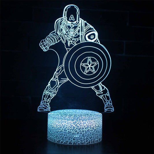 Norvo | 3D Lampe Marvel Captain America Kamp