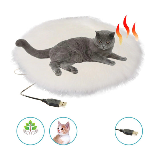 Norvo | USB oppvarmet pelskatt seng - Konstant temperatur & Portable vinterpute