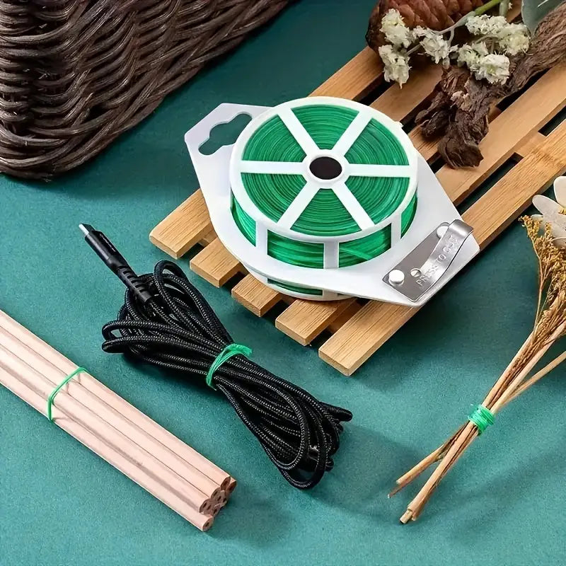 Norvo | Hage Tråd Twist Bånd – 50m Rull for Planter og Hagearbeid