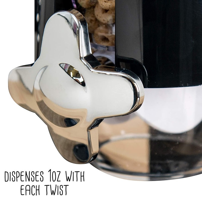 Norvo | Dual Cereal Dispenser, Tørr matlagringsbeholder for enkel dispensing