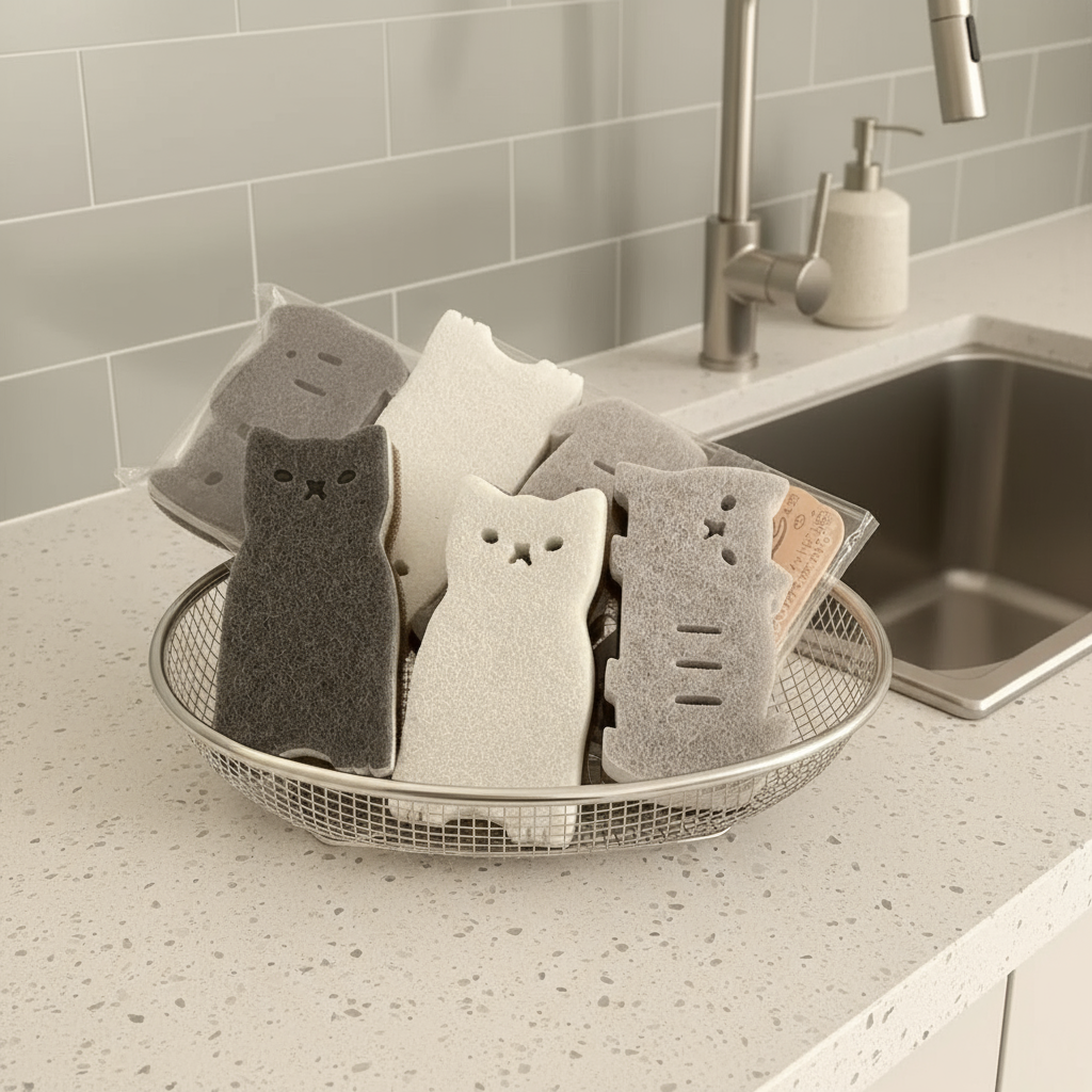 Norvo | Mini Katt Multi-formål Rengjøringssvamp