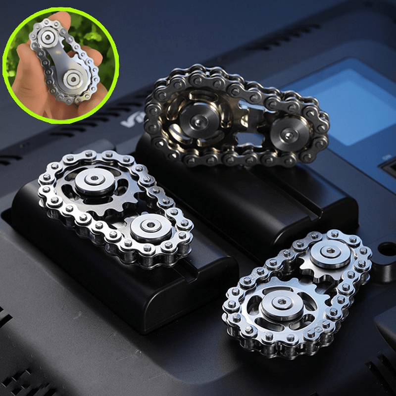 Norvo | ChainFidget Pro – Rustfritt stål tannhjul spinner for stressavlastning