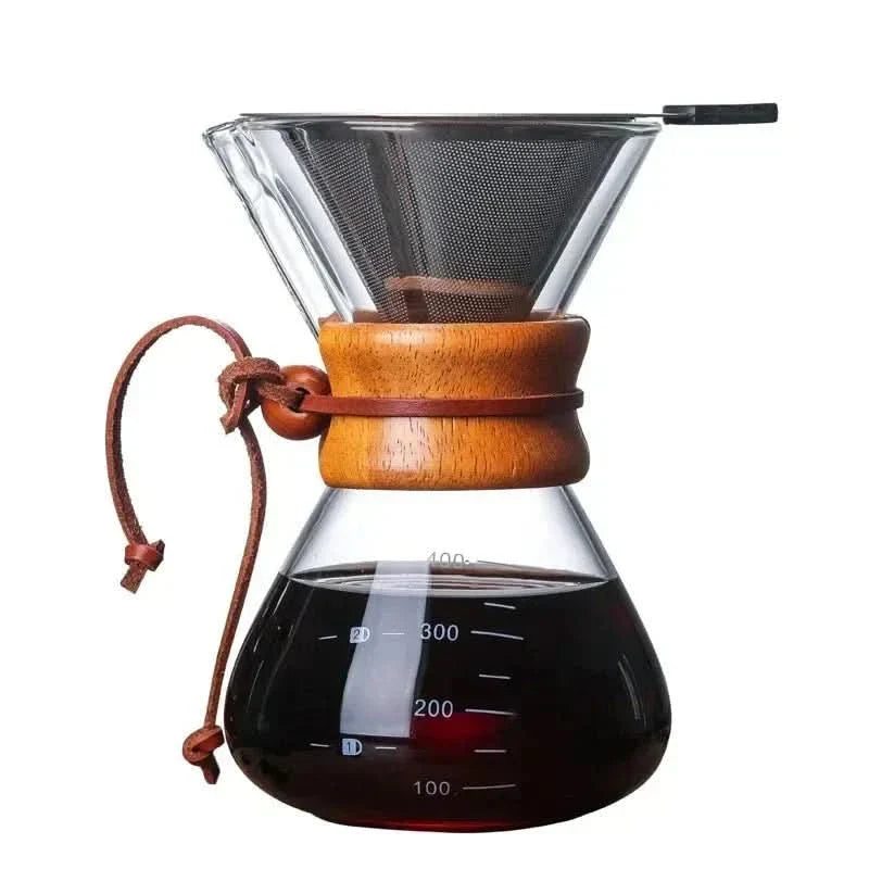 Norvo | Chemex Kaffe Kanne med Hario V60 Dripper Set – Presis Brygging med Stil