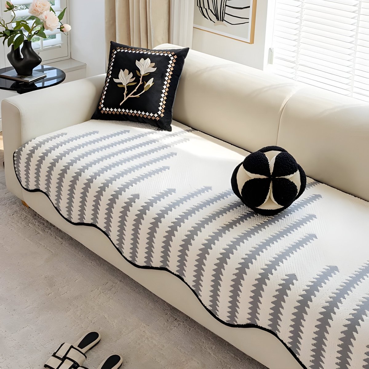 Norvo | CHEVRONLUXE – Moderne Chenille Sofa Deksel med Stilfull Beskyttelse