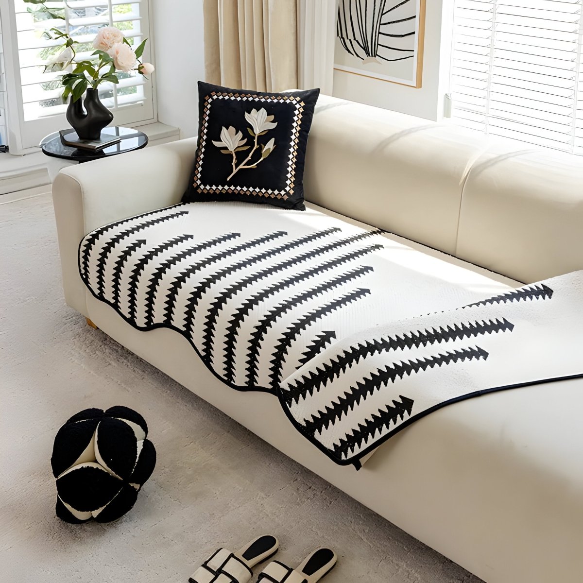 Norvo | CHEVRONLUXE – Moderne Chenille Sofa Deksel med Stilfull Beskyttelse