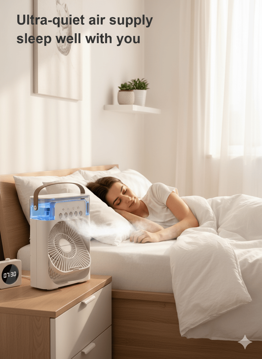 Norvo | ChillCube Compact – Desktop Evaporativ Mini Kjøler for Personlig Punktlindring