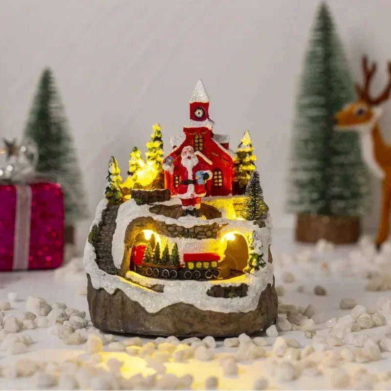 Norvo | Juleskikkelse med musikk og lys – Snøfylt husdekorasjon med snømann for gledelige julegaver og hjemmets sjarm