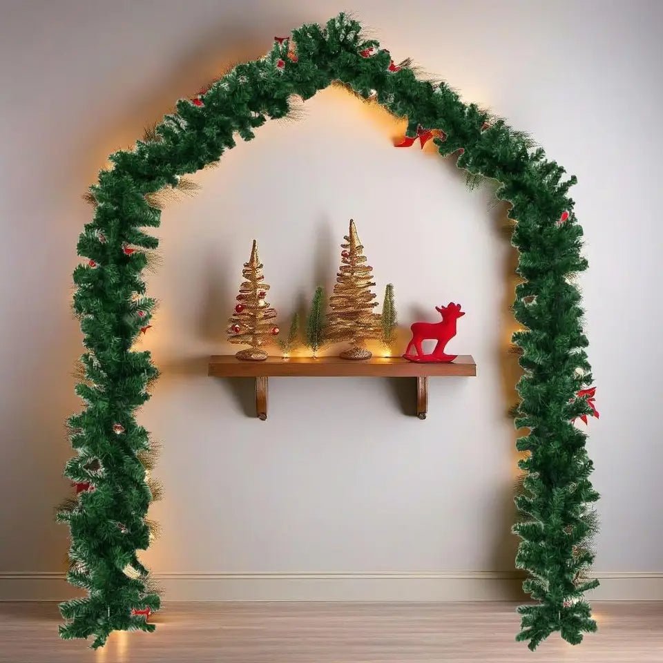 Norvo | Julekrans med LED-lys – 10 meter Glitrende høytidsdekorasjon for å fortrylle hjemmet og utendørsområdene dine