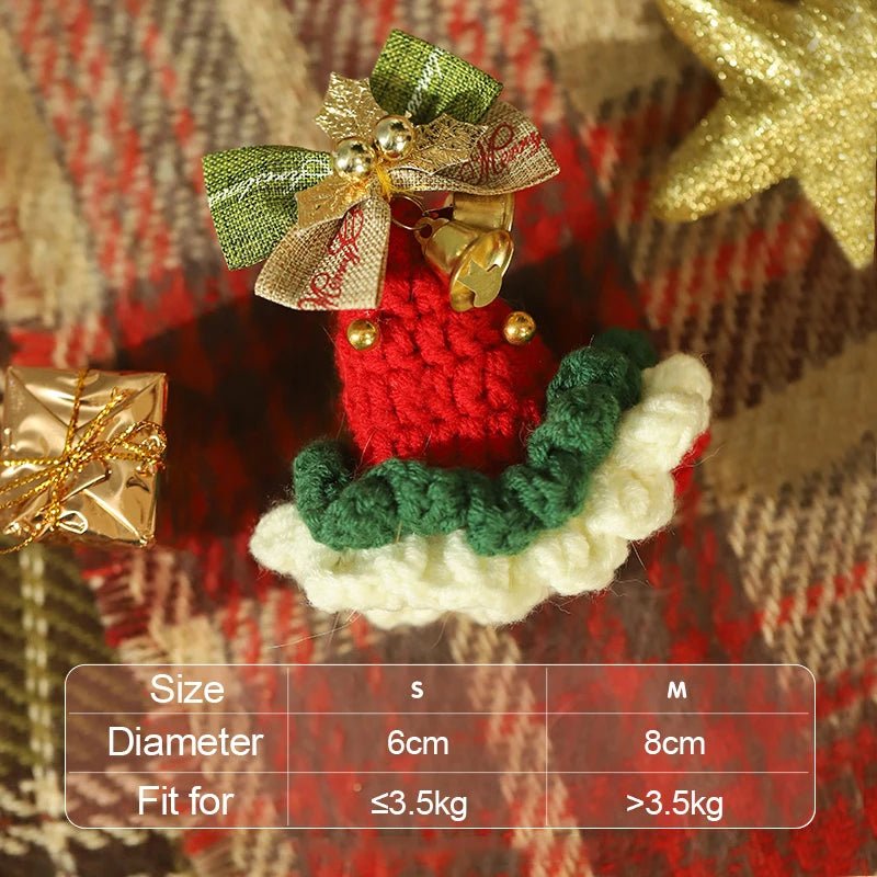 Norvo | Julekjæledyrskjerf & Hatt - Nydelig Rødt Skjerf for Kattunger & Valper, Perfekt Julegave & Festlig Tilbehør