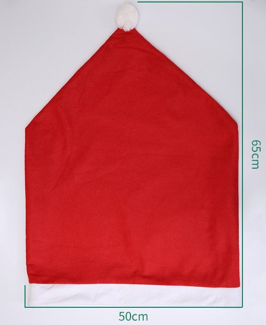 Norvo | Jule Santa Hatt Stoltrekk - Festlig Stol Eleganse - 4 delers sett