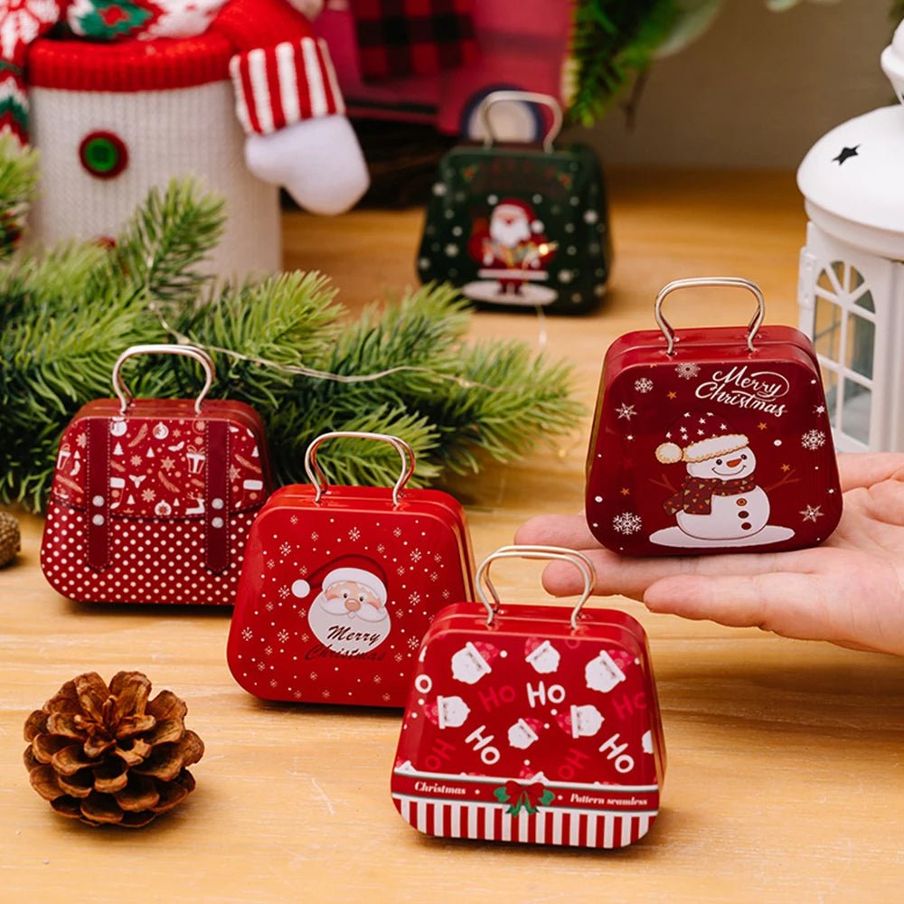 Norvo | Julesprekken gavebokssett – Sjarmerende metalloppbevaringsbokser med lokk for feriegodteri