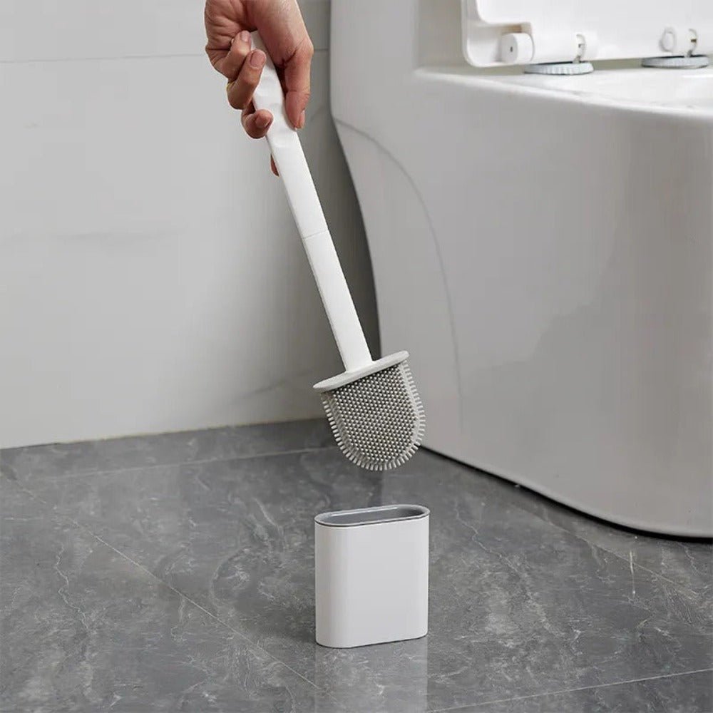 Norvo | CleanBrush – Hygienisk Silikon Toalettbørste med Veggfeste