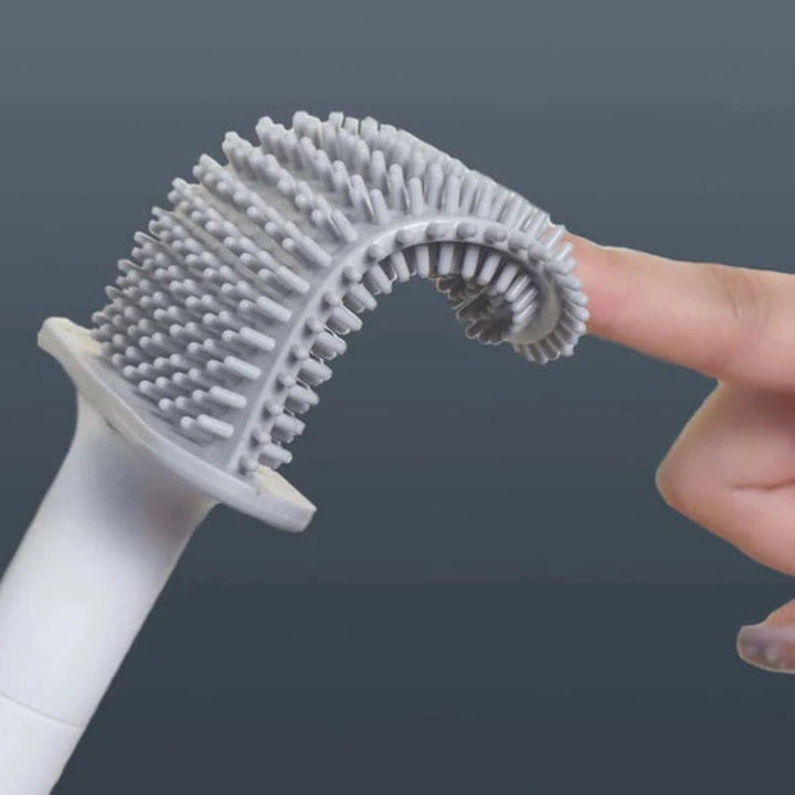Norvo | CleanBrush – Hygienisk Silikon Toalettbørste med Veggfeste
