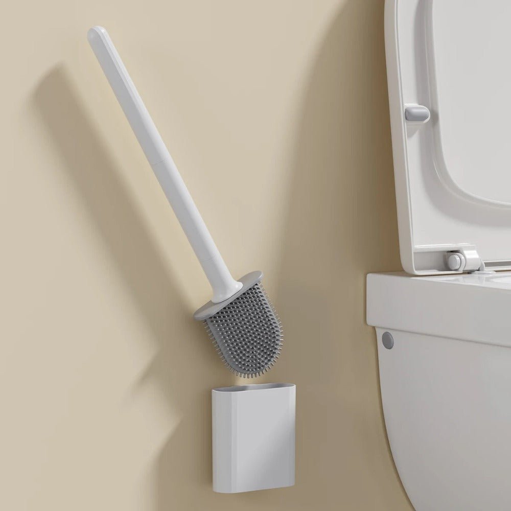 Norvo | CleanBrush – Hygienisk Silikon Toalettbørste med Veggfeste