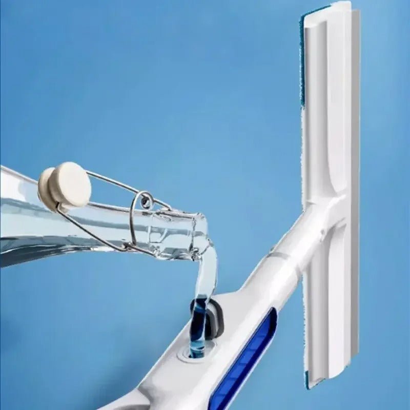 Norvo | CleanView 3-i-1 Vinduvisker – Innebygd Spray, Mikrofiber Rengjøring & Striperfri Glans