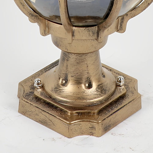 Norvo | Klassisk hage lampe på stang med glasskjerm