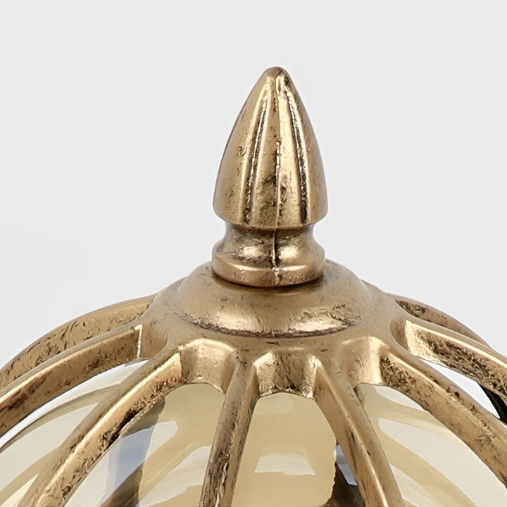 Norvo | Klassisk hage lampe på stang med glasskjerm