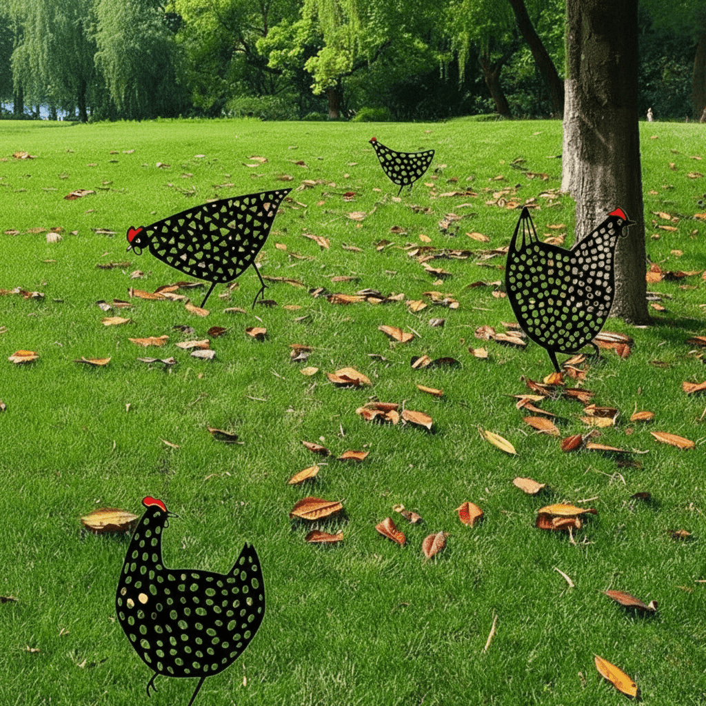 Norvo | Cluckura – Værbestandig Metall Kylling Statue for Hage & Terrasse