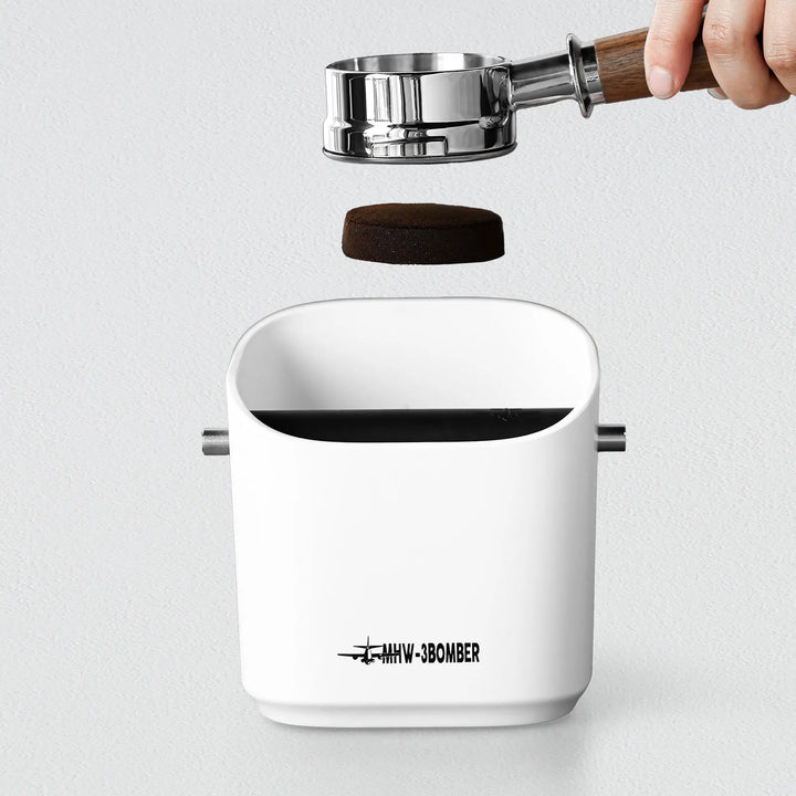 Kaffeslam Knock Box Firkantet Fjernbar Knock Bar og Sklisikker Bunn | Norvo