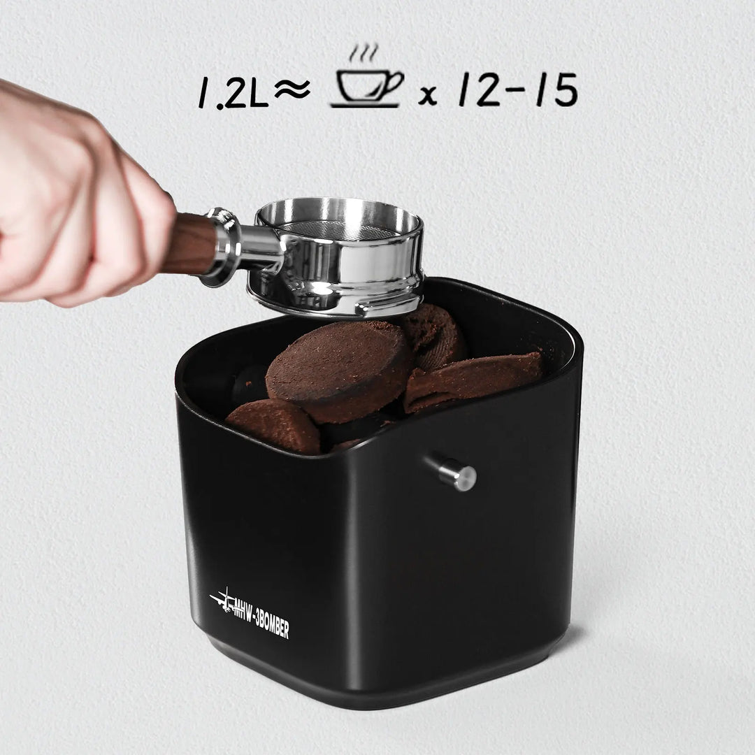 Kaffeslam Knock Box Firkantet Fjernbar Knock Bar og Sklisikker Bunn | Norvo