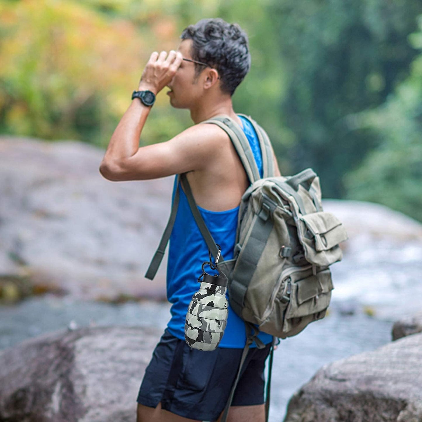 Frendorf | Sammenleggbar reisevannflaske - 575 ML Gjenbrukbar silikon