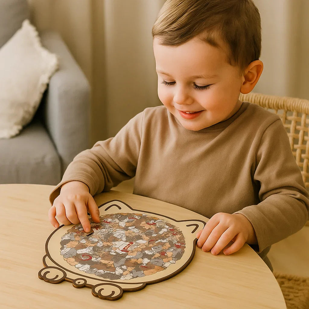 Norvo | Kattepuslespill laget av tre