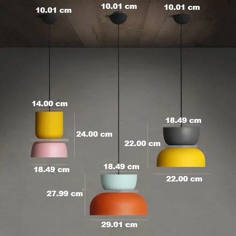Norvo | Fargerik og Trendy Macaron LED Pendellampe - VividGlow